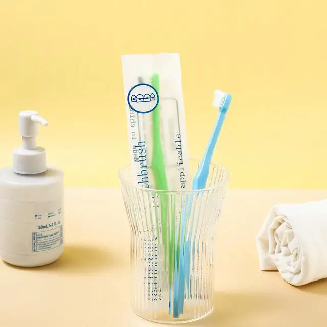Alt view image 7 of 7 - 2 Pieces Tuft Toothbrush Small Head End Tapered Interdental Interspace Nursing Soft Tiny Toothbrush Orthodontic Periodontal Dental Products(Blue + Green)
