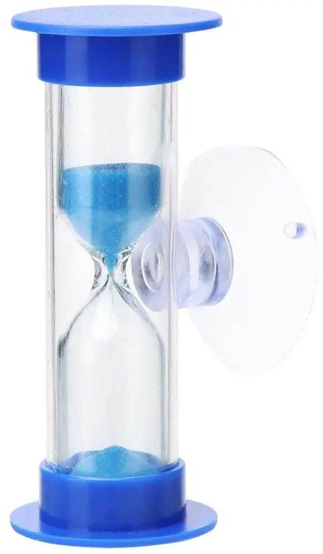 Main image of 3 Minutes Blue Hourglass Child Brushing Timer with Suction Cup Home Decoration Hourglass Toothbrush Timer for Children Brushing Clever