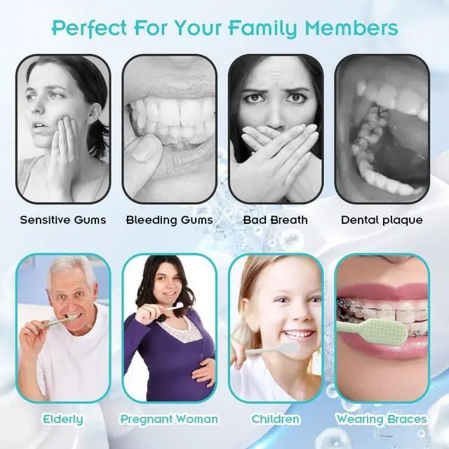 Alt view image 7 of 7 - 8 PCS Soft Toothbrushes for Adults, Nano Toothbrushes with 20000 Soft Floss Bristle for Gum Care, Deep Cleaning, Micro Bristle Toothbrush for Pregnant Women, Elderly, Kid, Protect Fragile Gums