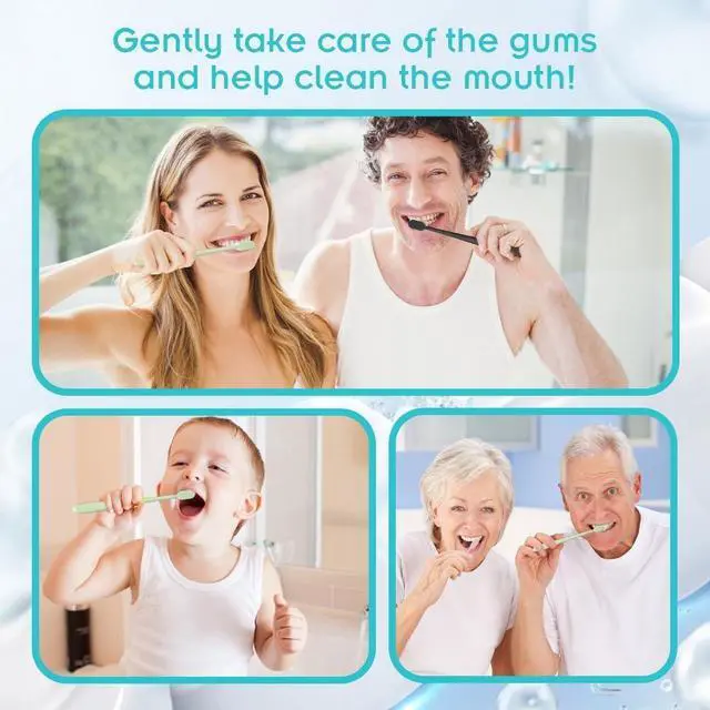 Alt view image 6 of 7 - 8 PCS Soft Toothbrushes for Adults, Nano Toothbrushes with 20000 Soft Floss Bristle for Gum Care, Deep Cleaning, Micro Bristle Toothbrush for Pregnant Women, Elderly, Kid, Protect Fragile Gums