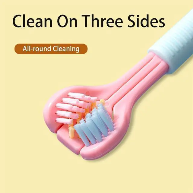 Alt view image 6 of 7 - 1Pc Three-Sided Soft Hair Toothbrush, Effective Wrap-Around Design, Deeply and Thoroughly to Clean Teeth and Gums, Manual Toothbrushes Suitable for Adults and Children Oral Care, Manual Toothbrushes