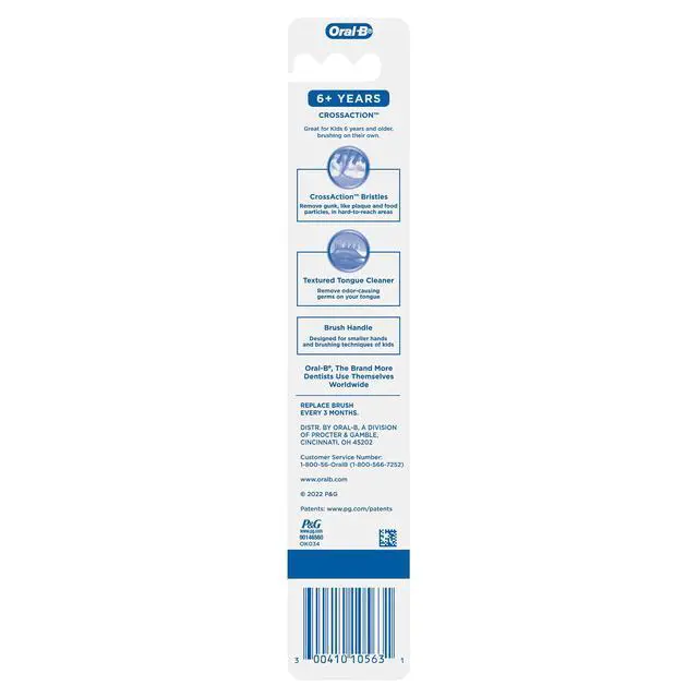 Alt view image 7 of 7 - Cross Action Kids Toothbrush, Soft Bristles, Ages 6+, 1 Count