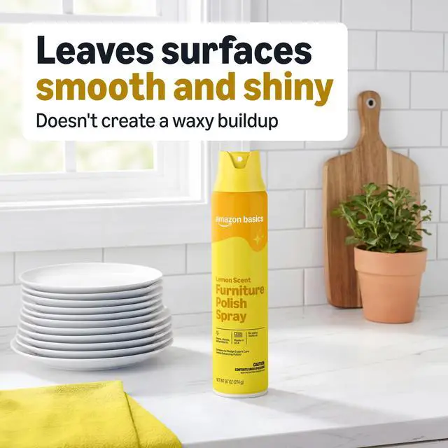 Alt view image 3 of 5 - Lemon Scent Multi-surface Furniture Polish Spray, Cleans, Shines & Protects, No Waxy Build-up, 9.7 OZ, Pack of 1