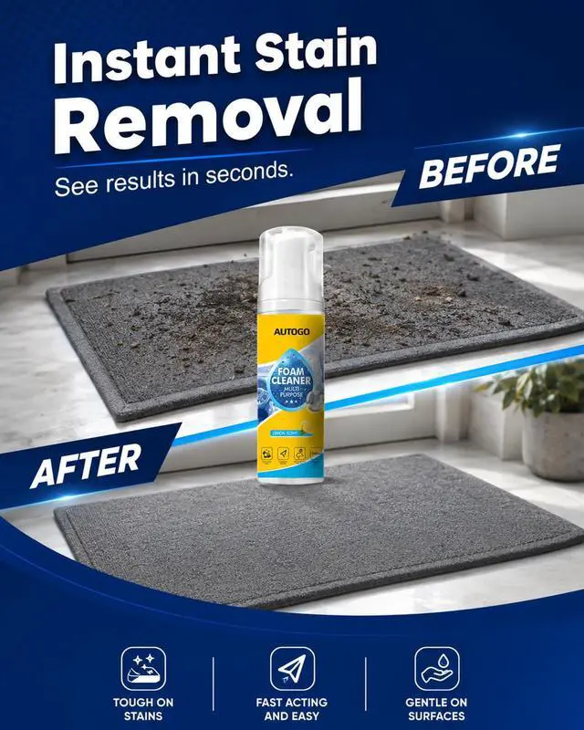 Alt view image 4 of 7 - 4-in-1 Multi-Enzyme Foam Cleaner,Multi-purpose Deep Cleaning Spray for Car Interior, Kitchen Grease, Bathroom Tiles, Sofa (Lemon Fresh Scent)