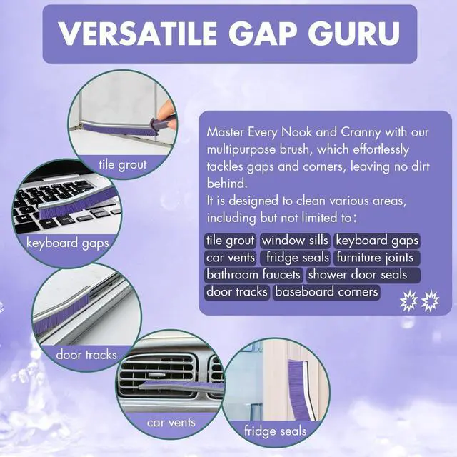 Alt view image 4 of 7 - 3pcs Crevice Gaps Cleaning Brush,2023 New Cleaning Brush for Small Spaces,Durable & Thin Crevice Cleaning Brush,Deep Cleaning Brush Supplies for Kitchen Surfaces & Window Track & Stubborn Stains