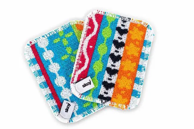 Main image of Scrub, 2-pack Reusable, Non-Scratching Dish Scrubber for Kitchen and Household Cleaning, Planet-Friendly, Dishwasher Safe Soft Scrub, Assorted Colors and Designs