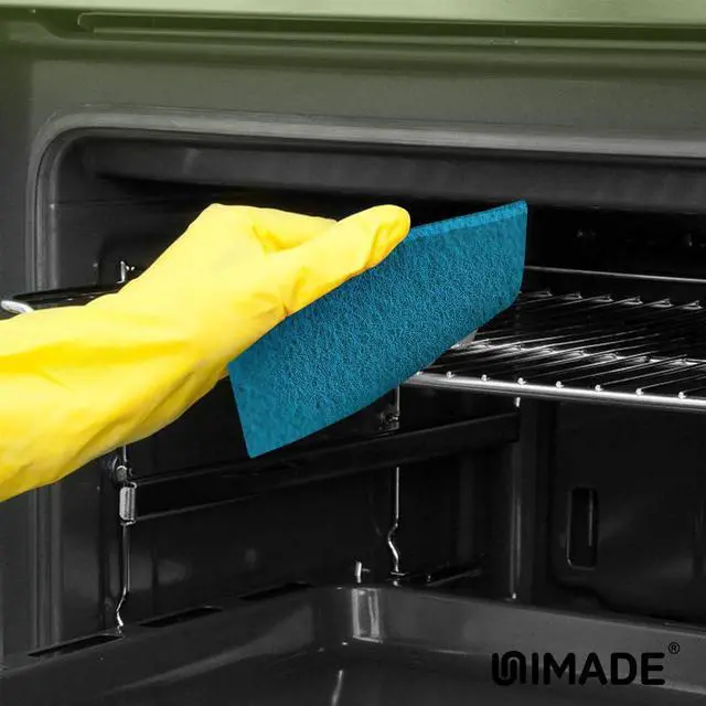 Alt view image 5 of 7 - Non-Scratch Scouring Pads, 24Pcs Household Scour Pads | for Kitchen, Garage and Outdoors, Reusable Dish Scrubber Pads for Pan and Metal Grill - Blue