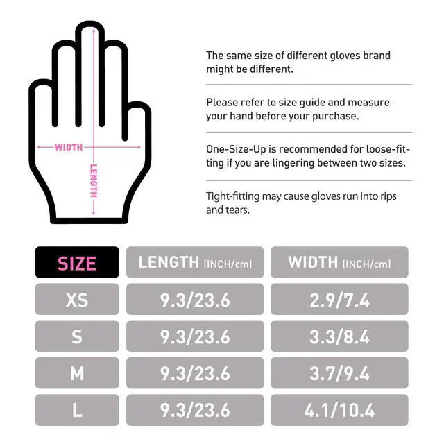 Alt view image 7 of 7 - Vinyl Disposable Gloves, Latex-Free, Powder Free, Food Grade | Food Safe, 5 Mil Thickened for Cleaning, Cooking, Food Prep, Baking, Hair Dye, Tattoo, Pink, Medium, 50 Count