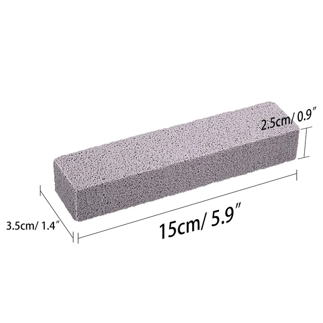 Alt view image 2 of 7 - 20 Pack Pumice Stone for Toilet Bowl Ring and Pool Cleaning,Gray | Scouring Pads Remove Pool Tile Hard Water Stains, Safe Kitchen Bath Surfaces and Feet Callus Care, Effective Cleaning Stick