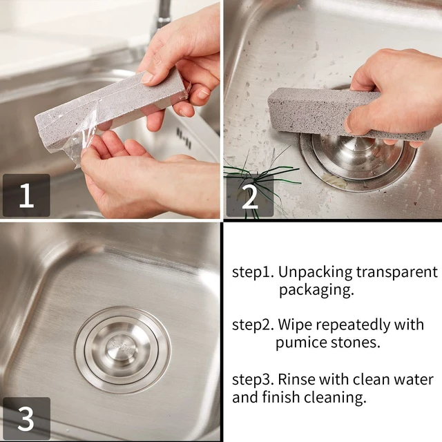 Alt view image 6 of 6 - 200 Pcs Pumice Stick for Cleaning, Pumice Stone Stove Oven Toilet | Scouring Stone Pad Removes Stain Grime Rust Without Scratches, For Kitchen Bathroom Pool House Cleaning Supplies