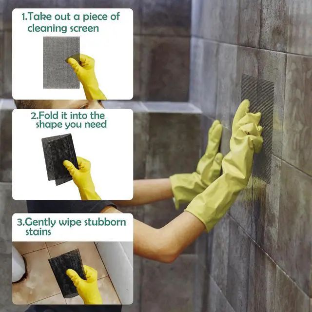 Alt view image 3 of 7 - 10 Pcs Cleaning Screens for Toilets Cleaner Hard Water 5.5 x 4 Inch | Flexible Scrubbing Pads for Household Cleaning Scouring Mesh Pad for Remove Grills Carbon Rust Scale