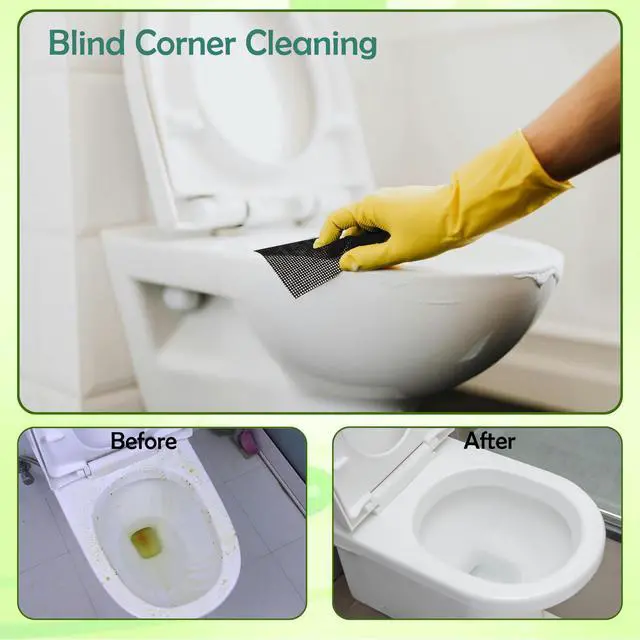 Alt view image 5 of 7 - 10 Pcs Cleaning Screens for Toilets Cleaner Hard Water 5.5 x 4 Inch | Flexible Scrubbing Pads for Household Cleaning Scouring Mesh Pad for Remove Grills Carbon Rust Scale
