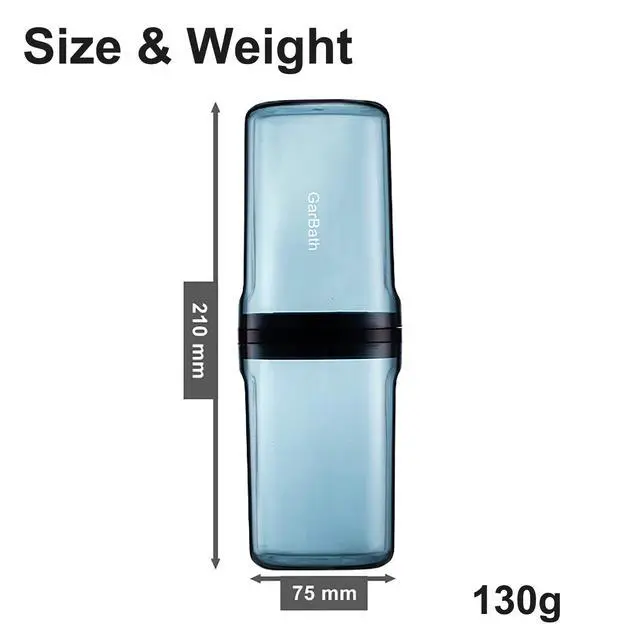 Alt view image 4 of 6 - Travel Toileting Cup, Transparent Mouthwash Cup, Portable Toothbrush & Toothpaste Case with Cover, Toiletries Toothpaste Toothbrush Storage Box for Bathroom Travel Camping Home School Business Trip