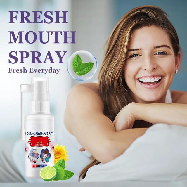 Alt view image 2 of 7 - Oral Breath Spray, Fruit Flavor Mouth Spray Breath Freshener Oral Care, Portable Long Lasting Refreshing Mouth Spray 01