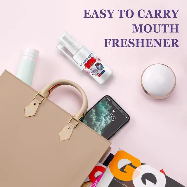 Alt view image 7 of 7 - Oral Breath Spray, Fruit Flavor Mouth Spray Breath Freshener Oral Care, Portable Long Lasting Refreshing Mouth Spray 01
