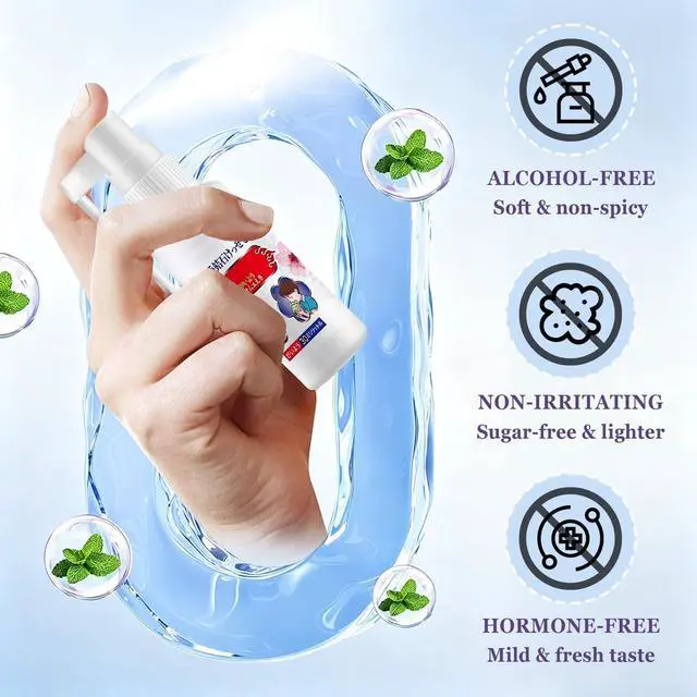 Alt view image 6 of 7 - Oral Breath Spray, Fruit Flavor Mouth Spray Breath Freshener Oral Care, Portable Long Lasting Refreshing Mouth Spray 01