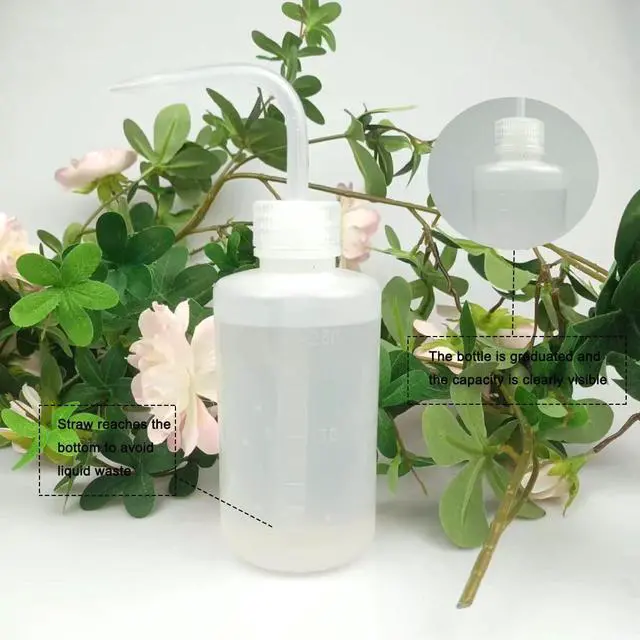 Alt view image 4 of 7 - 2Pcs 250ml 8.5oz Plastic Safety Wash Bottle,Black | Narrow Mouth,Squeeze Bottles,For Tattoo Wash,Chemistry, Industry,Lab & Gardening