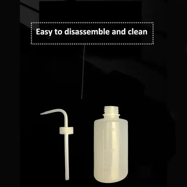 Alt view image 5 of 7 - 2Pcs 250ml 8.5oz Plastic Safety Wash Bottle,Black | Narrow Mouth,Squeeze Bottles,For Tattoo Wash,Chemistry, Industry,Lab & Gardening