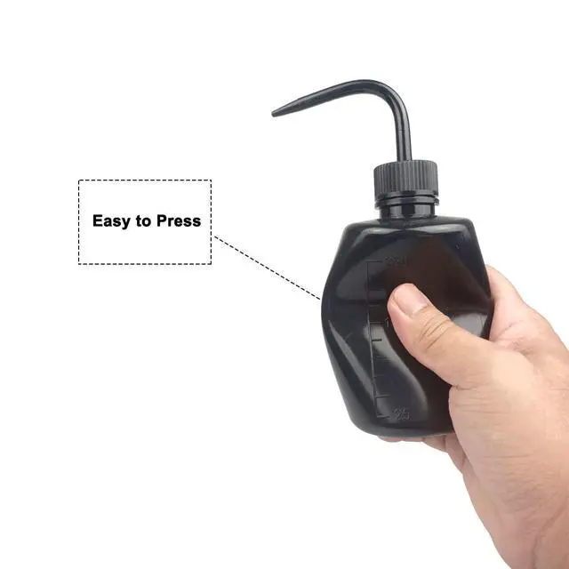 Alt view image 6 of 7 - 2Pcs 250ml 8.5oz Plastic Safety Wash Bottle,Black | Narrow Mouth,Squeeze Bottles,For Tattoo Wash,Chemistry, Industry,Lab & Gardening