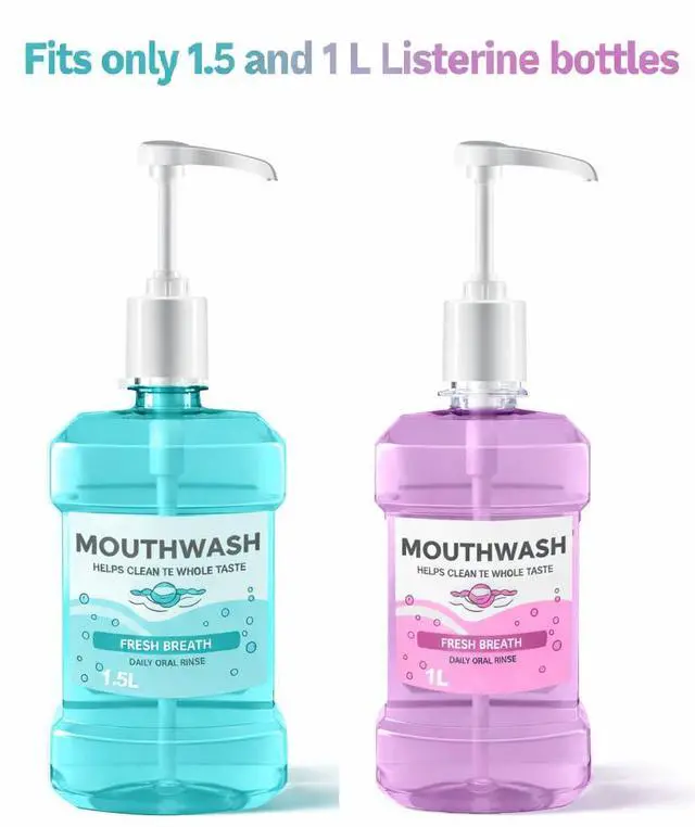 Alt view image 2 of 7 - Pump Dispenser, Made for Listerine 1.5 or 1 Liter Bottles (1)