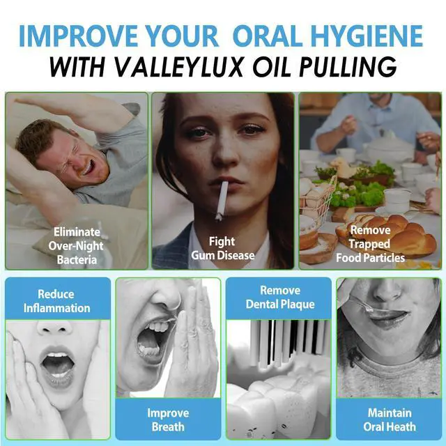 Alt view image 6 of 6 - Coconut Oil Pulling Mouthwash 237ml, Whitening Mint Pulling Oil Help with Fresh Mouth, Teeth Whitening, Remove Impurities, Support Gum Health, Improves Oral Hygiene, Natural Whitening Mouthwash(Blue)