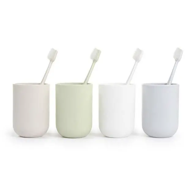 Alt view image 4 of 6 - Solid Color mouthwash Cup, Simple Solid Color Toothbrush Cups, Toothbrush Holder 1 Piece, 10 oz (300 ml)(White)