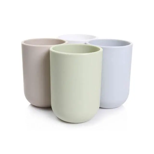Alt view image 5 of 6 - Solid Color mouthwash Cup, Simple Solid Color Toothbrush Cups, Toothbrush Holder 1 Piece, 10 oz (300 ml)(White)