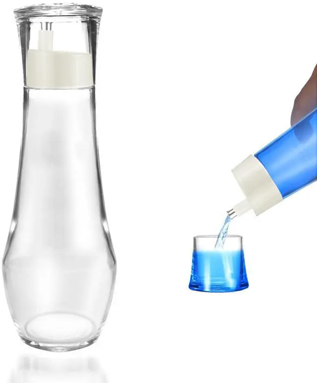 Main image of Bathroom Mouthwash Dispenser with Lid,8.8 oz Glass Mouthwash Dispensers with Pour Spout Reusable Dispensing Mouthwash, Vegetable Oil, Syrup, and Other Liquids Container Cups
