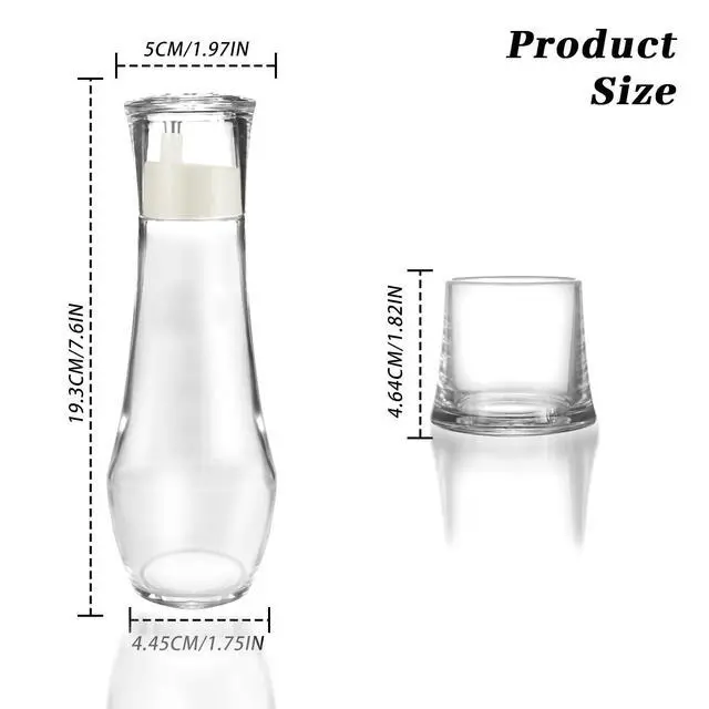 Alt view image 3 of 7 - Bathroom Mouthwash Dispenser with Lid,8.8 oz Glass Mouthwash Dispensers with Pour Spout Reusable Dispensing Mouthwash, Vegetable Oil, Syrup, and Other Liquids Container Cups