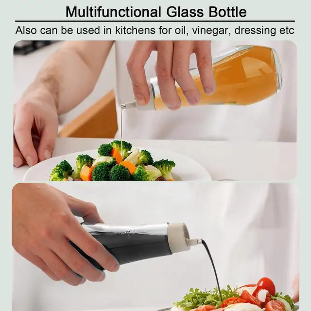 Alt view image 5 of 6 - Glass Mouthwash Dispenser for Bathroom, 8.8OZ Mouth Wash Container Bottle with Lid Cup, Small Clear Refillable Mouthwash Holder Decanter for Countertop, Multifunctional Glass Bottle