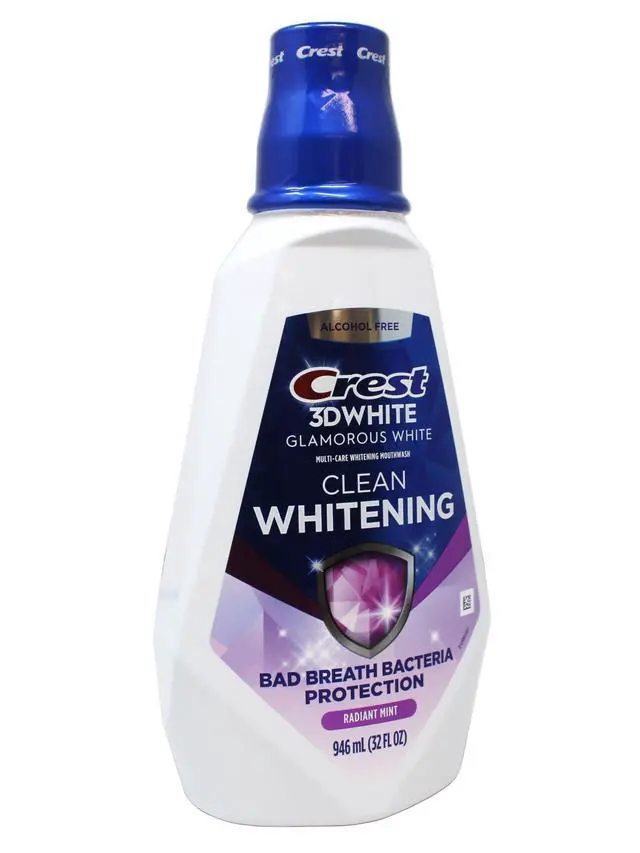 Alt view image 4 of 5 - 3D White Glamorous White Mouthwash, Alcohol Free Multi-Care Whitening Mouthwash, Arctic Mint, 32 fl oz (946 mL)