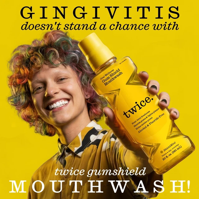Alt view image 2 of 7 - Gum Shield Antigingivitis Mouthwash with 0.05% CPC Alcohol & Fluoride-Free Oral Rinse to Help Prevent Gingivitis & Control Plaque, Shield Mint, 20 Fl Oz