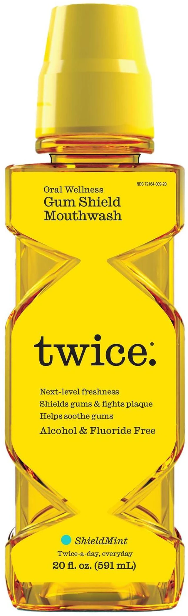 Main image of Gum Shield Antigingivitis Mouthwash with 0.05% CPC Alcohol & Fluoride-Free Oral Rinse to Help Prevent Gingivitis & Control Plaque, Shield Mint, 20 Fl Oz