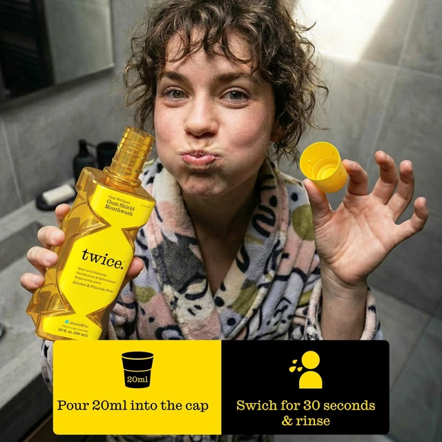 Alt view image 5 of 7 - Gum Shield Antigingivitis Mouthwash with 0.05% CPC Alcohol & Fluoride-Free Oral Rinse to Help Prevent Gingivitis & Control Plaque, Shield Mint, 20 Fl Oz
