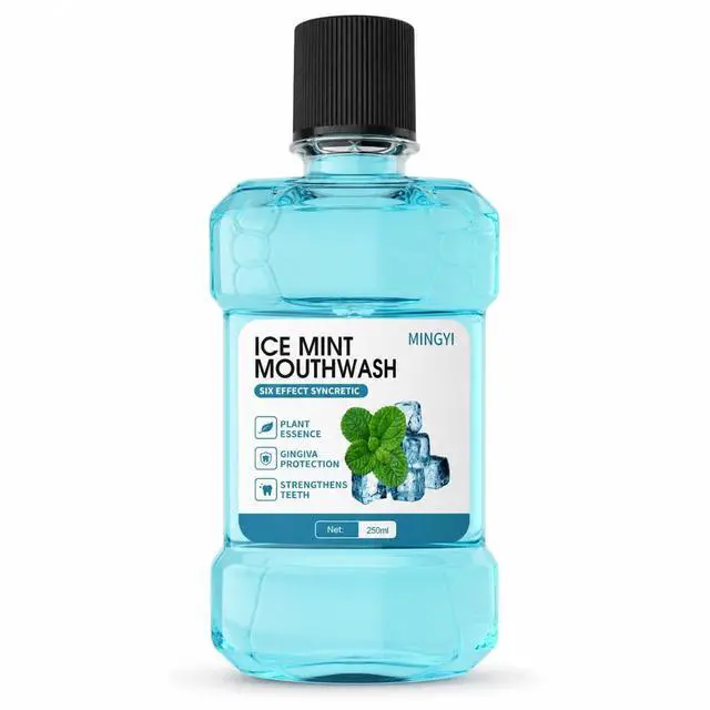 Main image of Mouthwash for Bad Breath, Alcohol-Free Ice Mint Mouth Wash for Adults, Fresh Breath Oral Rinse with Plant Extracts, Gentle Daily Mouthwash, 250 mL