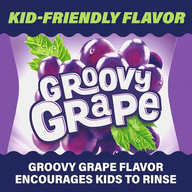 Alt view image 4 of 7 - Kids Anticavity Fluoride Rinse Groovy Grape 16.9 fl. oz. Accurate Dosing Cup, Alcohol Free