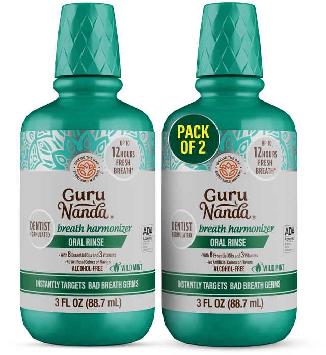 Main image of Fresh Breath Travel Mouthwash 12-Hour Fresh Breath & Helps Fight Bad Breath ADA Accepted, Alcohol & Fluoride-Free Oral Rinse, TSA Friendly, Wild Mint - 3 oz, Pack of 2