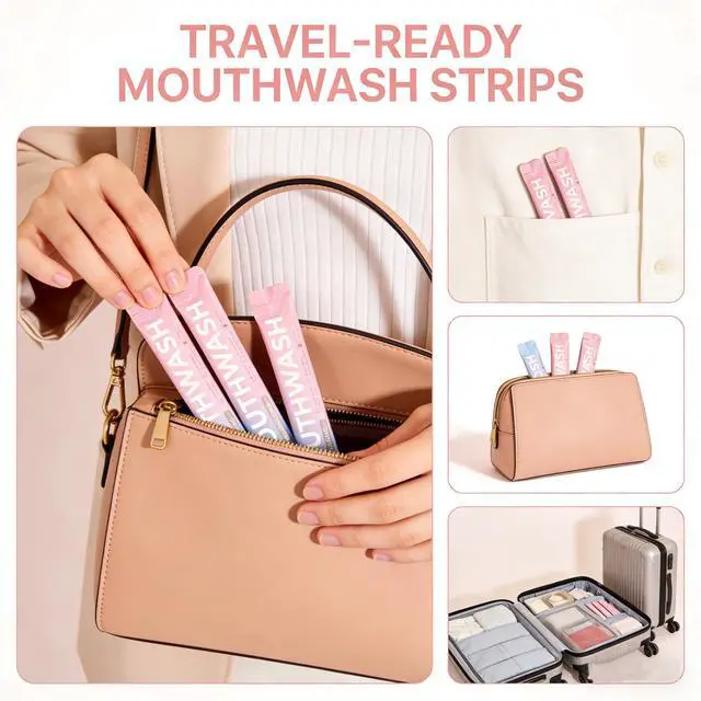 Alt view image 7 of 7 - Peach Oolong Travel Size Mouthwash Packets Alcohol Free Portable Mouthwash for Fresh Breath, 0.5 Fl Oz Individual Disposable Packets, 20 Pack.