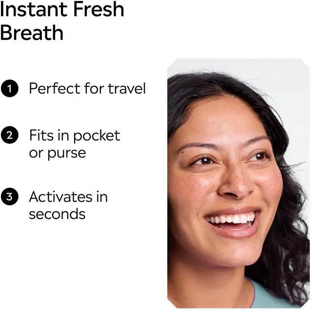 Alt view image 6 of 7 - Pocketmist Oral Care Mist, Cool Mint, 0.26 fl. oz/7.7 mL x 2 | Instant Fresh Breath, Non-Aerosol, Sugar-Free, Travel Size Mouth Spray, Kills 99% Bad Breath Germs, On-The-Go, Portable