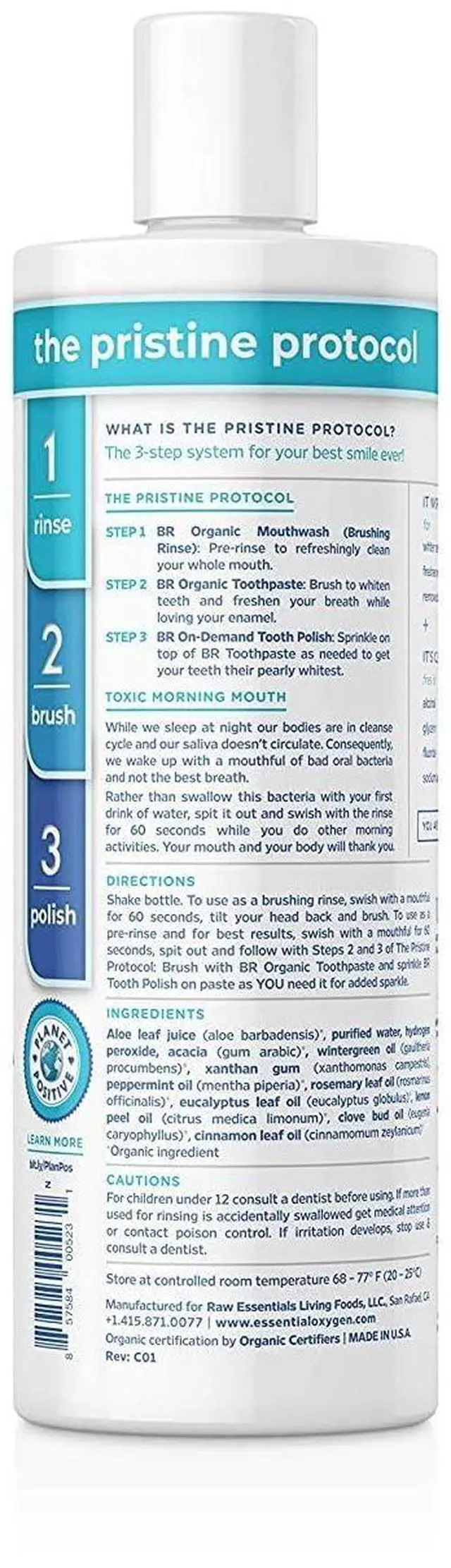Alt view image 2 of 2 - Organic Mouthwash (Brushing Rinse) Wintergreen 3 oz Liquid