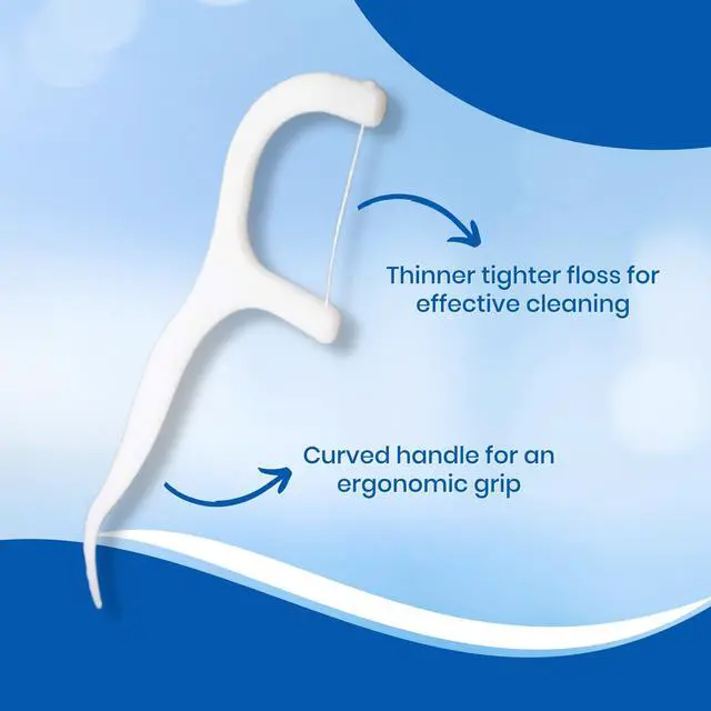 Alt view image 3 of 7 - Dental Floss Picks (Pack of 10) - Individually Wrapped Oral Care Flossers for Adults & Kids - Travel Dental Picks for Teeth Cleaning & Plaque Removal - No Break & No Shred Floss