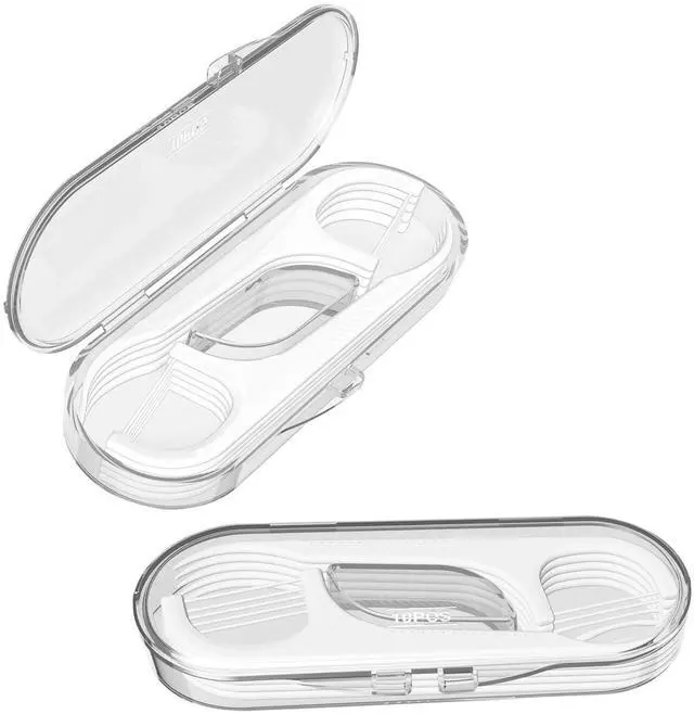 Main image of Floss Picks 2 Travel Case,2X The Clean No Break Dental Floss,Storage 10 Count LIAMOSS Professional Toothpicks Compact and Portable for Pocket Purse Floss Organizer