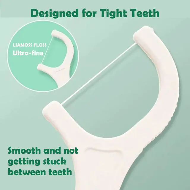 Alt view image 3 of 7 - Floss Picks 2 Travel Case,2X The Clean No Break Dental Floss,Storage 10 Count LIAMOSS Professional Toothpicks Compact and Portable for Pocket Purse Floss Organizer