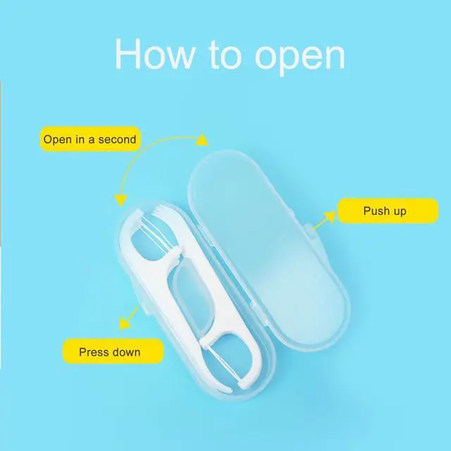 Alt view image 6 of 7 - Floss Picks 2 Travel Case,2X The Clean No Break Dental Floss,Storage 10 Count LIAMOSS Professional Toothpicks Compact and Portable for Pocket Purse Floss Organizer