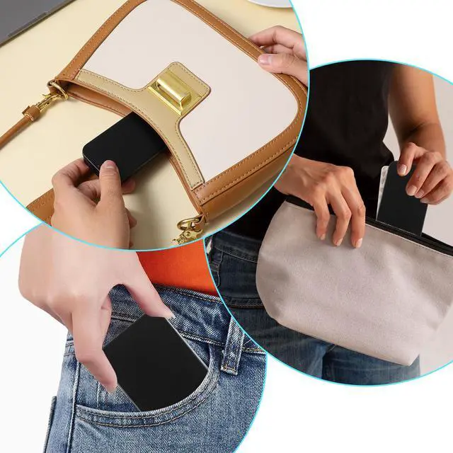 Alt view image 5 of 7 - 2 PCS Mini Travel Dental Floss Case, Portable Purse Floss Pick Holder, Small Toothpick Dispenser, Convenient Refillable Glide Storage Adult Floss in Box for Travel Dates Dinners Hotels (Black)