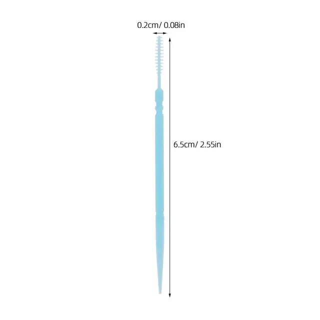Alt view image 3 of 7 - Double Head Dental Floss Interdental Toothpicks Food Grade Thin Plastic Toothpicks Portable Tooth Picks for Teeth Cleaning Travel and Home Use 1 Pack