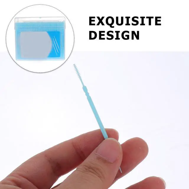 Alt view image 4 of 7 - Double Head Dental Floss Interdental Toothpicks Food Grade Thin Plastic Toothpicks Portable Tooth Picks for Teeth Cleaning Travel and Home Use 1 Pack