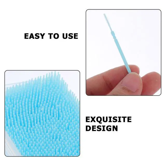 Alt view image 5 of 7 - Double Head Dental Floss Interdental Toothpicks Food Grade Thin Plastic Toothpicks Portable Tooth Picks for Teeth Cleaning Travel and Home Use 1 Pack