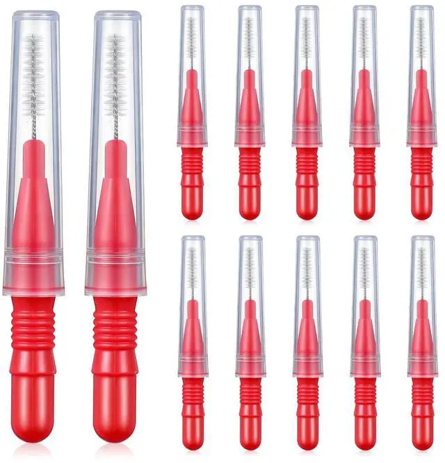 Main image of 50 Pcs Care Tool Interdental Tooth Floss: Plastic Tooth Floss Toothpick 2.5mm, Dental Head for Daily Oral Hygiene, Teeth Cleaning Tool & Oral Care Accessories for Home & Travel, Red