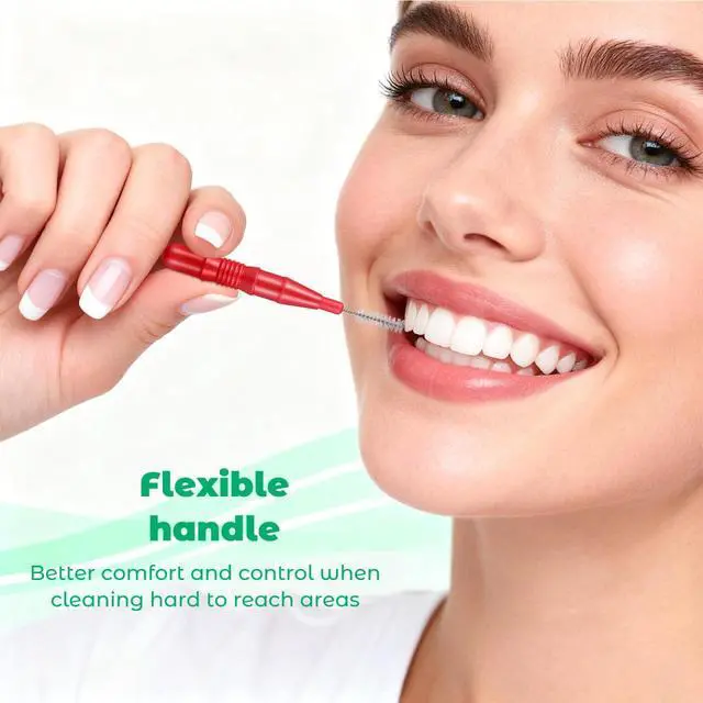 Alt view image 4 of 7 - 50 Pcs Care Tool Interdental Tooth Floss: Plastic Tooth Floss Toothpick 2.5mm, Dental Head for Daily Oral Hygiene, Teeth Cleaning Tool & Oral Care Accessories for Home & Travel, Red